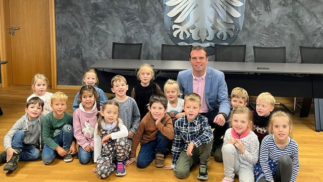 Besuch Gruppe Kath. Kindergarten im Rathaus