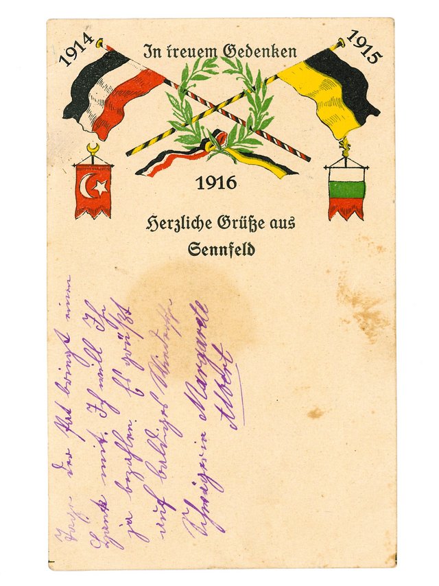 Patriotische Postkarte aus dem Jahr 1916