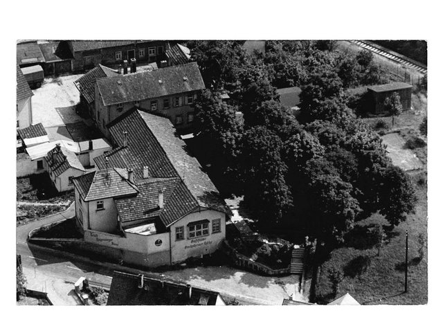 Gaststätte Gochsheimer Höhe von oben um 1960